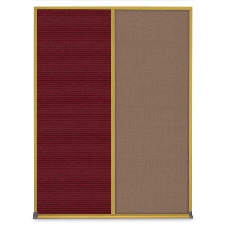 United Visual Products Single Door Radius Corkboard, 24"X36", G UV8001-GOLD-CLOUD